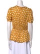 Tory Burch Polka Dot Print V-Neck Blouse