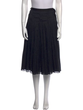 Tory Burch Pleated Accents Midi Length Skirt
