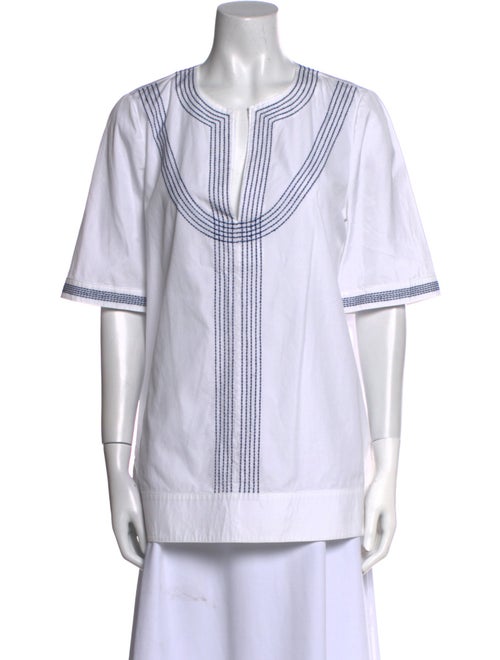 Tory Burch V-Neck Short Sleeve Tunic