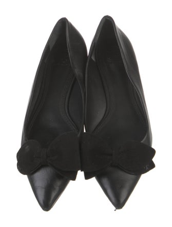 Tory Burch Leather Bow Accents Flats