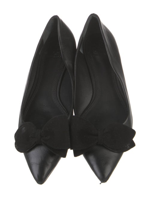 Tory Burch Leather Bow Accents Flats