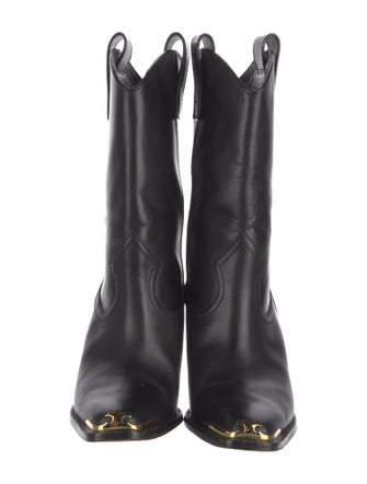 Tory Burch Leather Western Boots