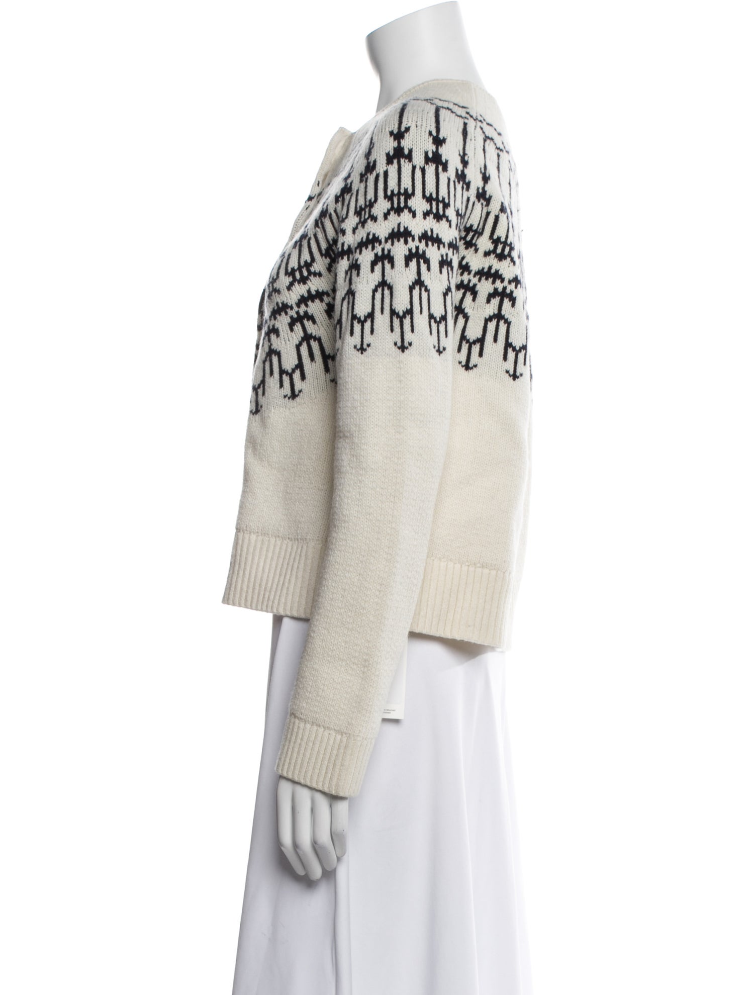 Tory Burch Printed Crew Neck Sweater