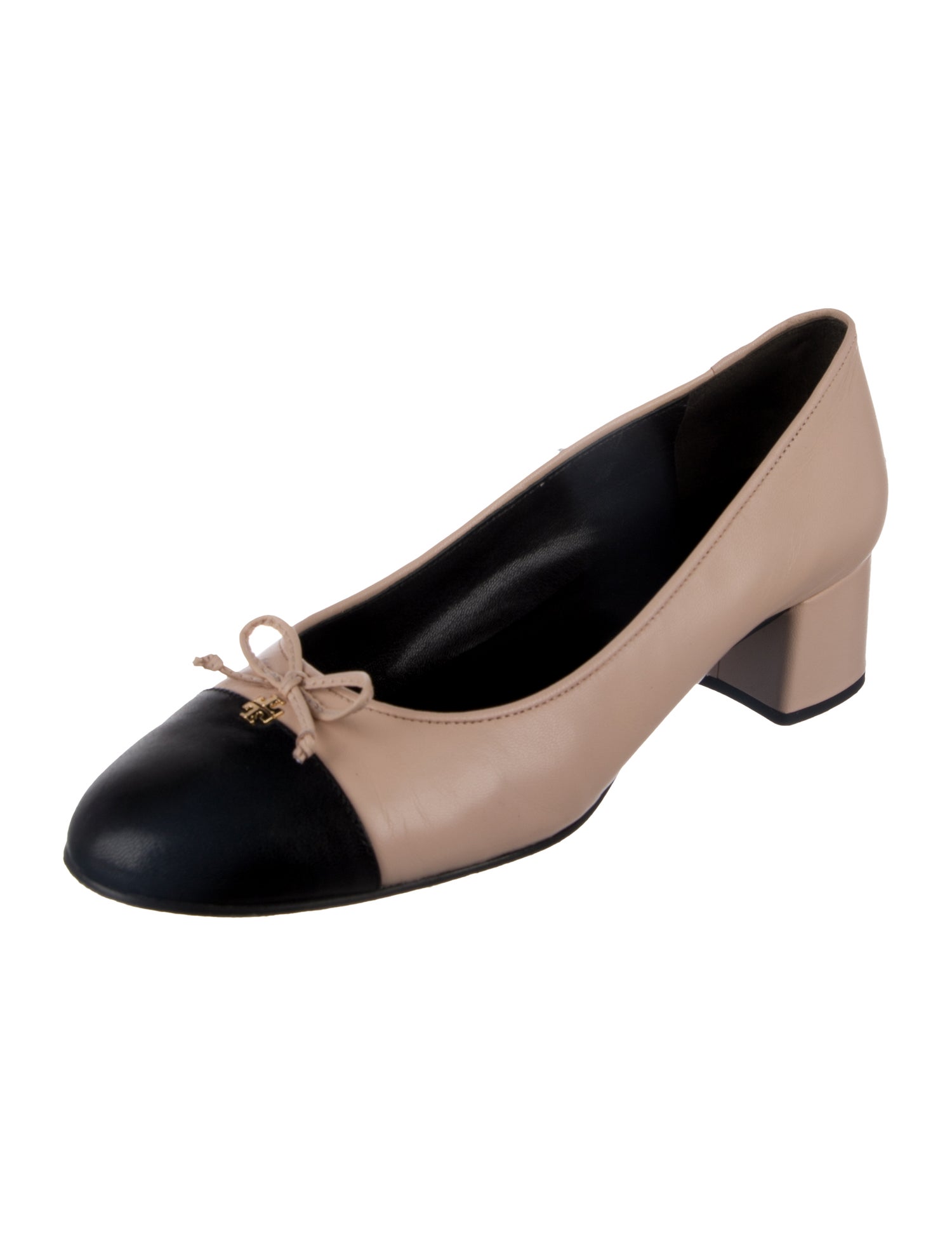 Tory Burch Leather Colorblock Pattern Pumps