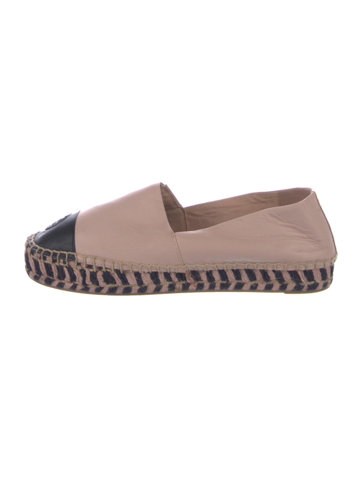 Tory Burch Leather Colorblock Pattern Espadrilles