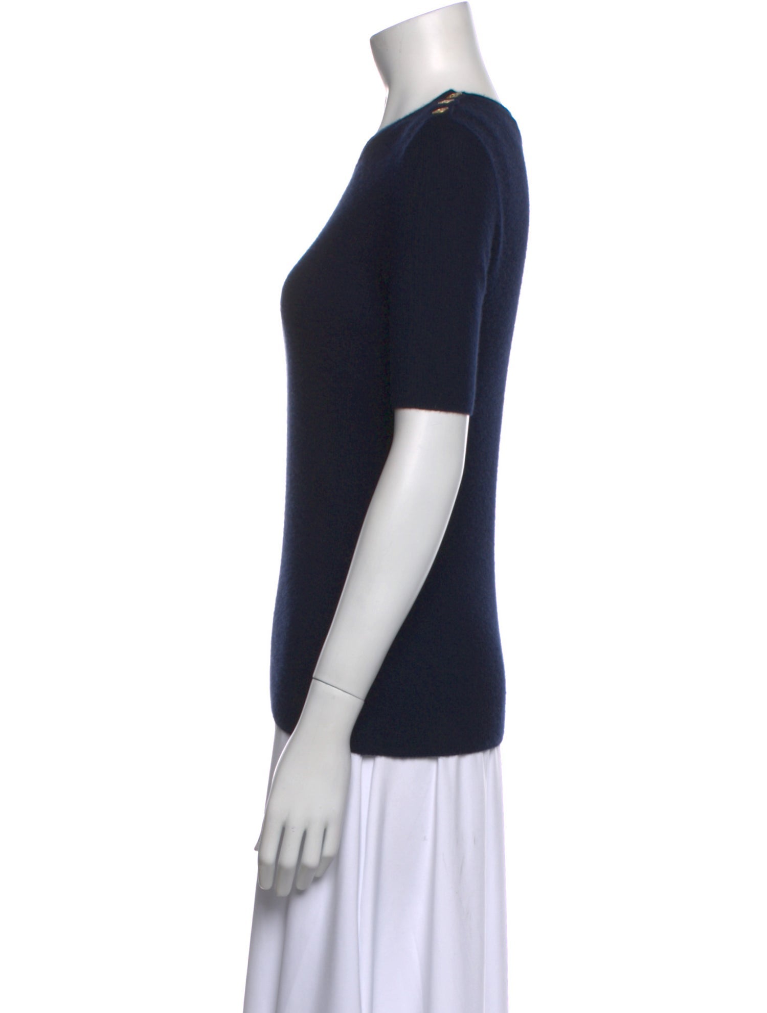 Tory Burch Cashmere Crew Neck T-Shirt