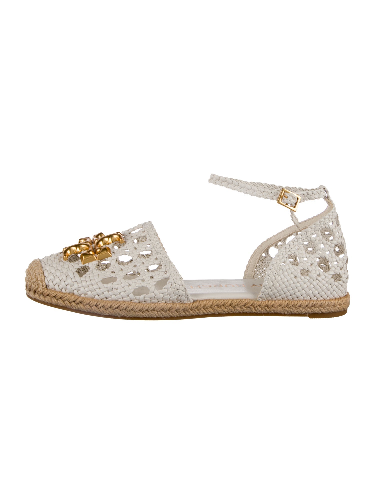 Tory Burch Leather Braided Accents Espadrilles