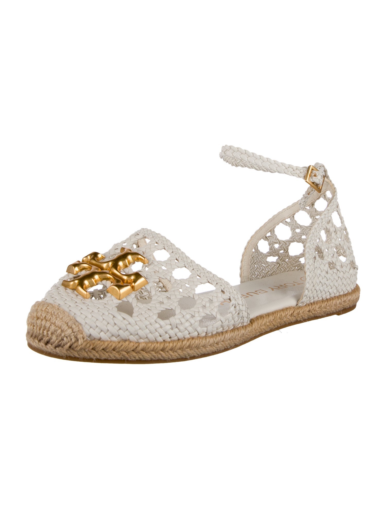 Tory Burch Leather Braided Accents Espadrilles