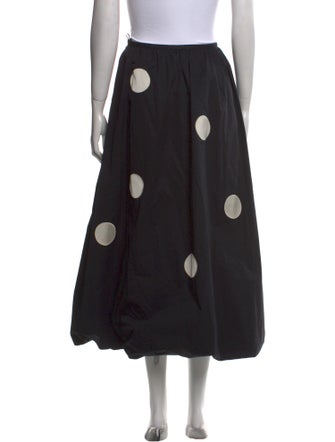 Tory Burch Polka Dot Print Midi Length Skirt