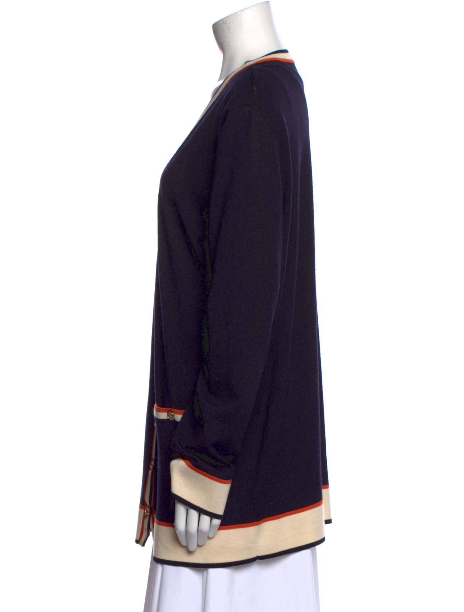 Tory Burch Merino Wool Striped Sweater