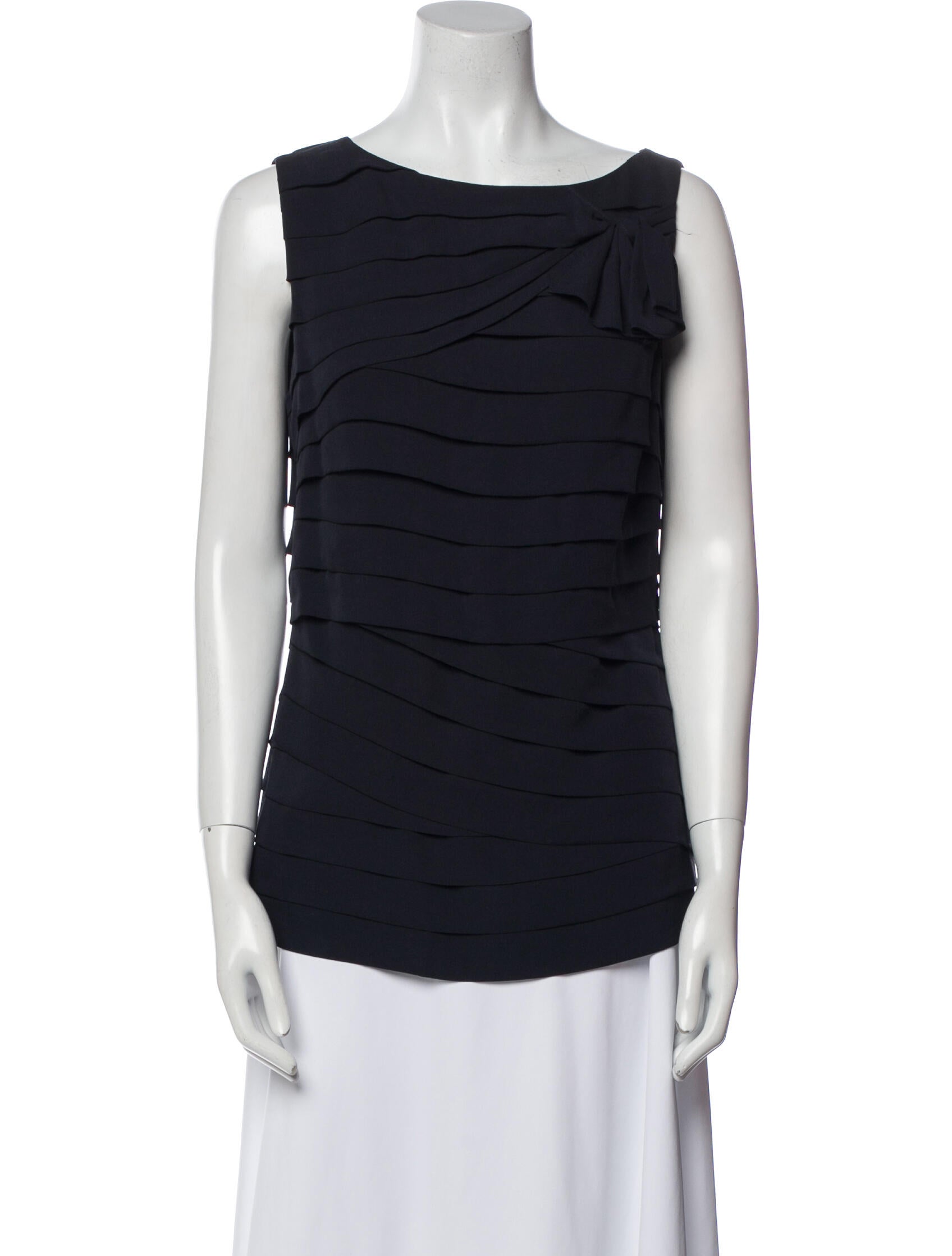 Tory Burch Silk Bateau Neckline Top