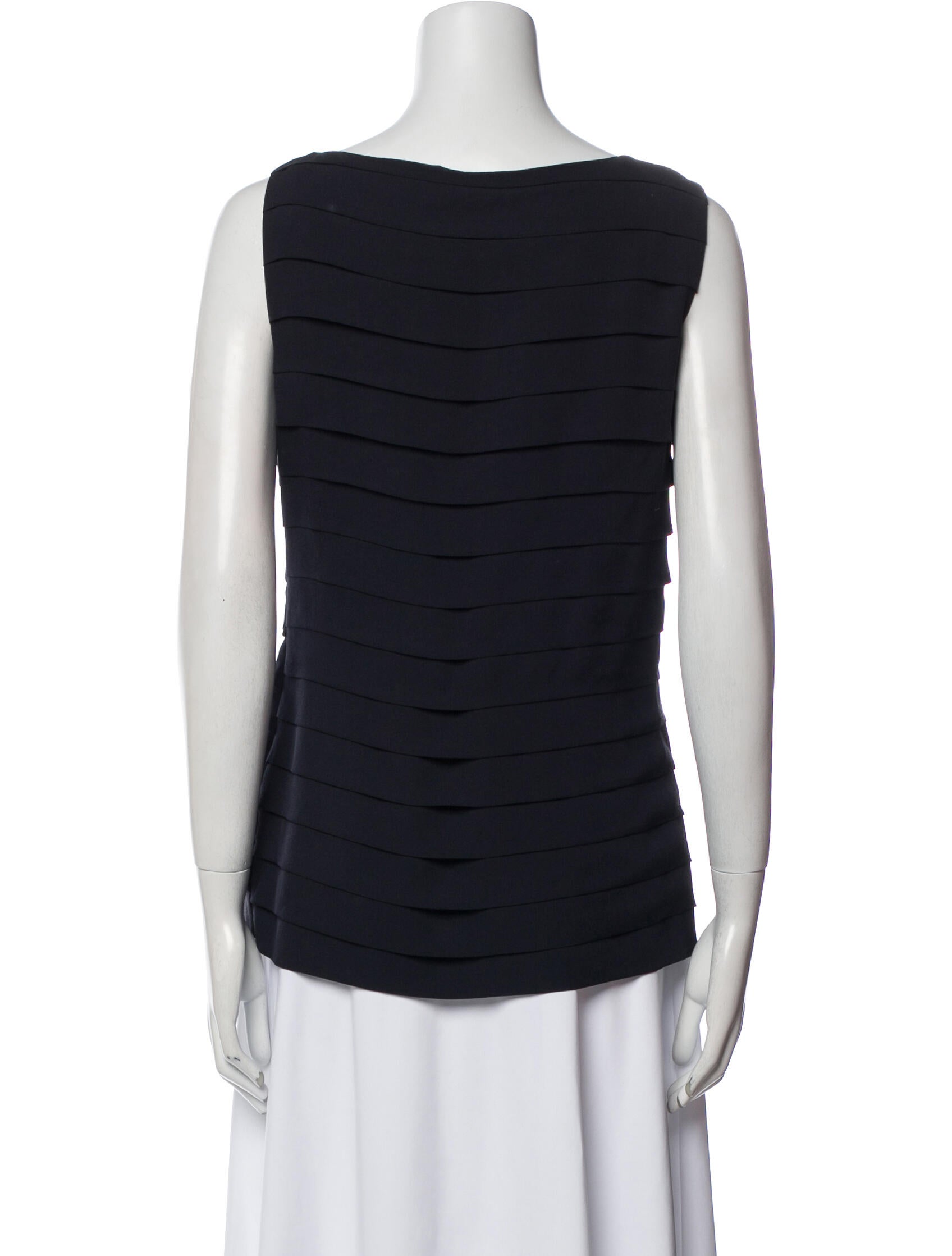 Tory Burch Silk Bateau Neckline Top