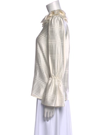 Tory Burch Silk Striped Blouse
