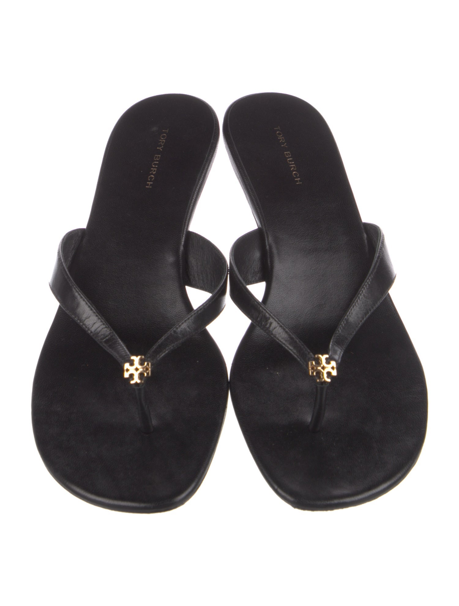 Tory Burch Leather T-Strap Sandals w/ Tags