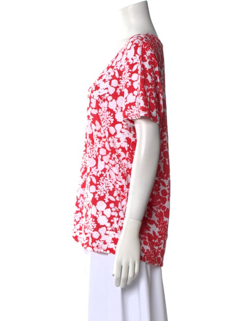 Tory Burch Floral Print Scoop Neck T-Shirt