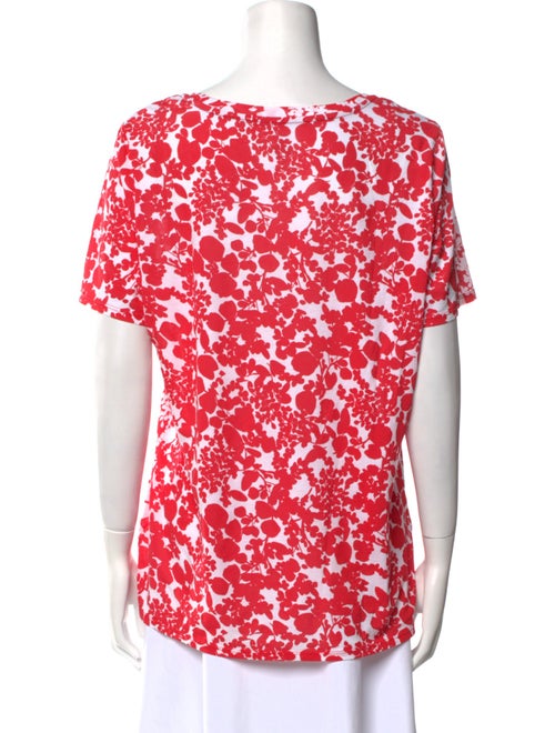 Tory Burch Floral Print Scoop Neck T-Shirt