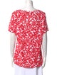 Tory Burch Floral Print Scoop Neck T-Shirt