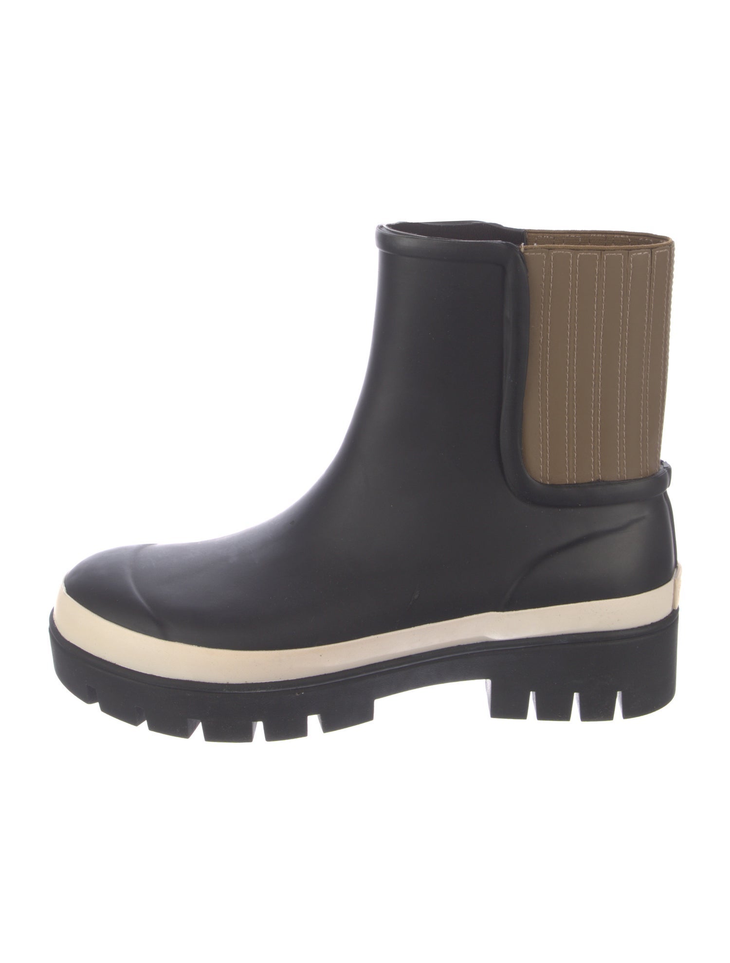 Tory Burch Rubber Colorblock Pattern Rain Boots