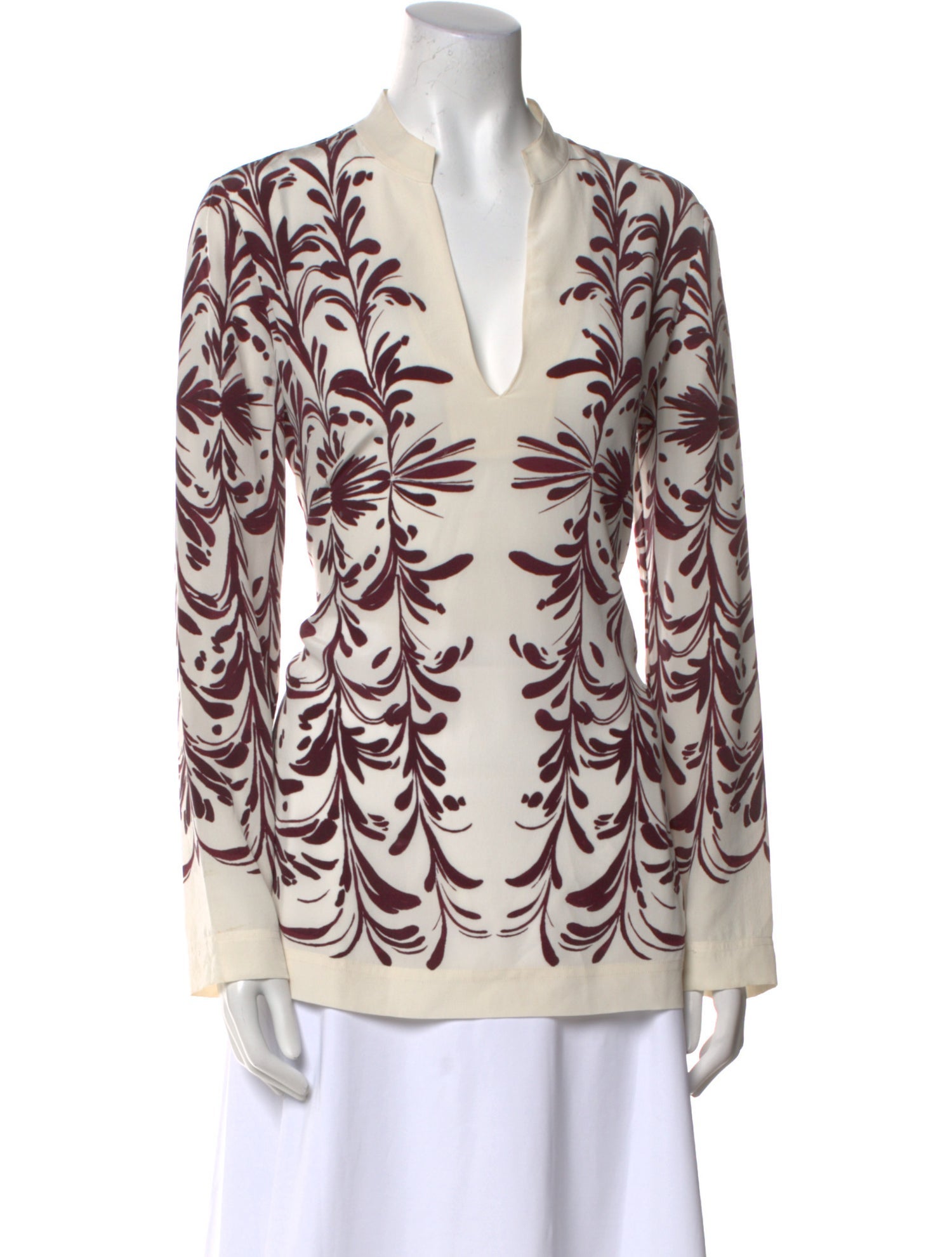 Tory Burch Printed V-Neck Tunic