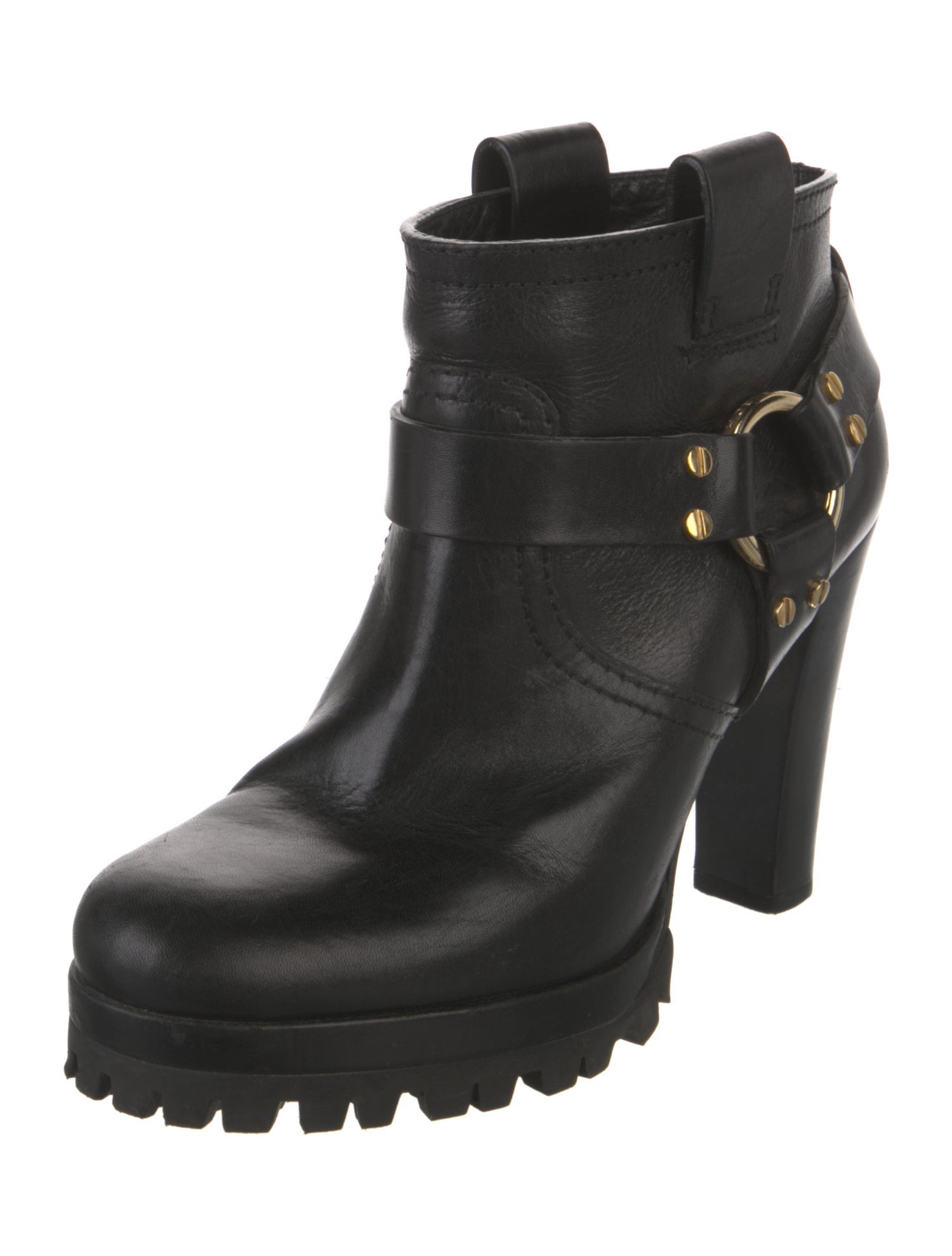 Tory Burch Leather Studded Accents Boots