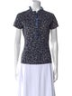 Tory Burch Printed Mock Neck Top