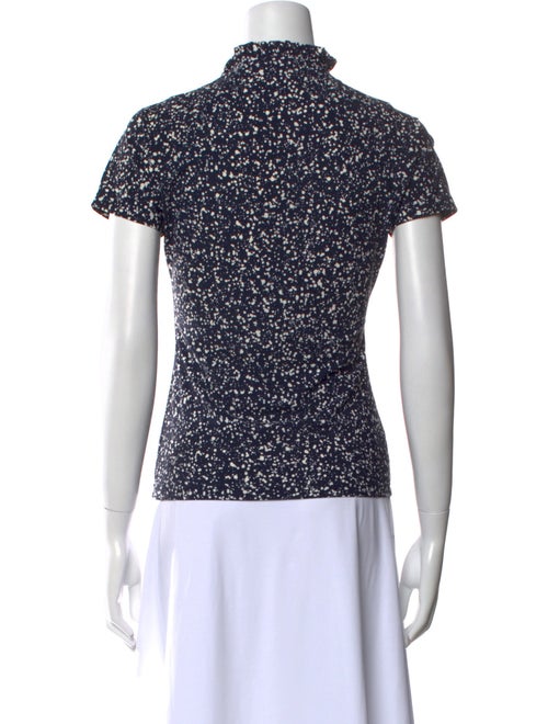 Tory Burch Printed Mock Neck Top