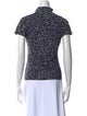 Tory Burch Printed Mock Neck Top