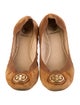 Tory Burch Signature Logo Suede Ballet Flats