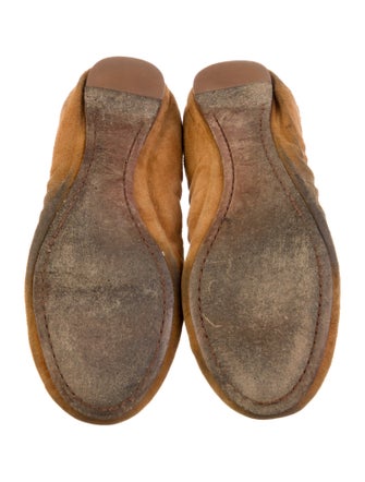 Tory Burch Signature Logo Suede Ballet Flats