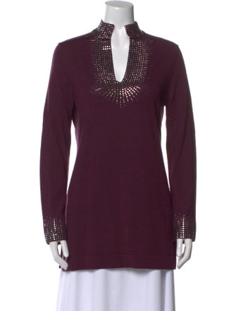 Tory Burch Merino Wool V-Neck Tunic
