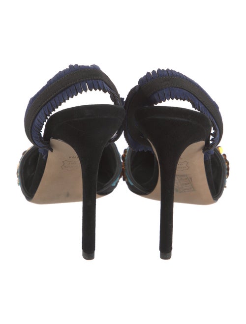 Tory Burch Suede Patterned Slingback Pumps