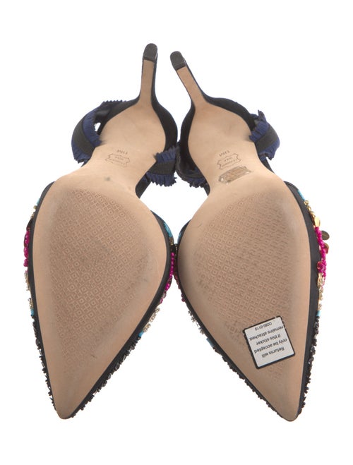 Tory Burch Suede Patterned Slingback Pumps