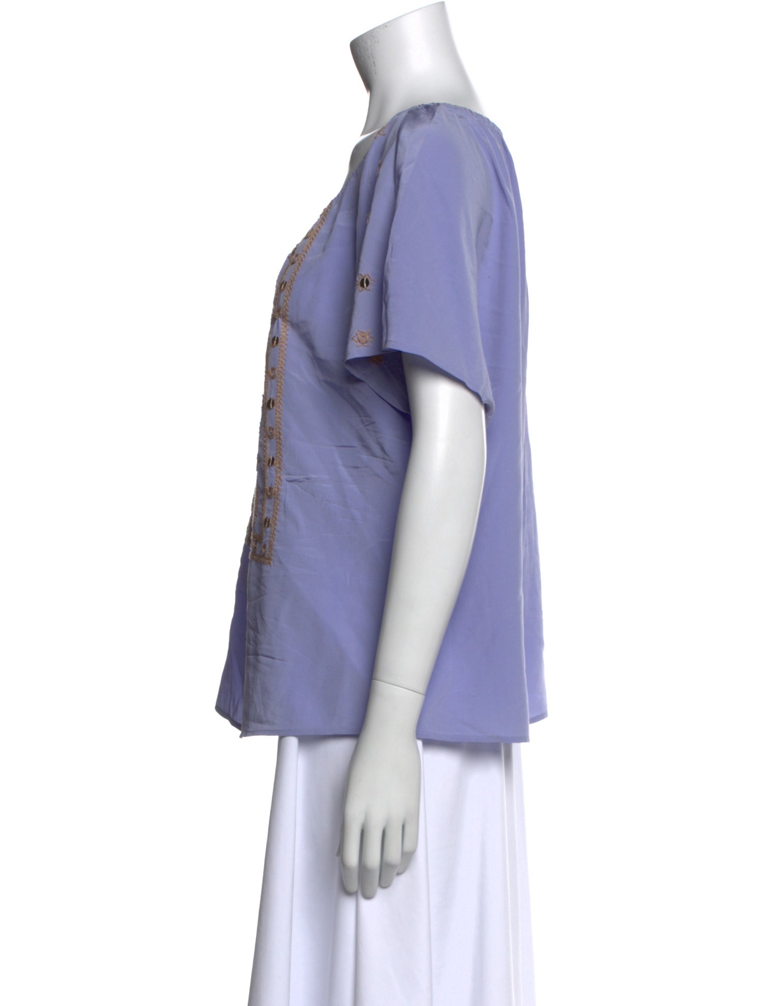 Tory Burch Silk Printed T-Shirt