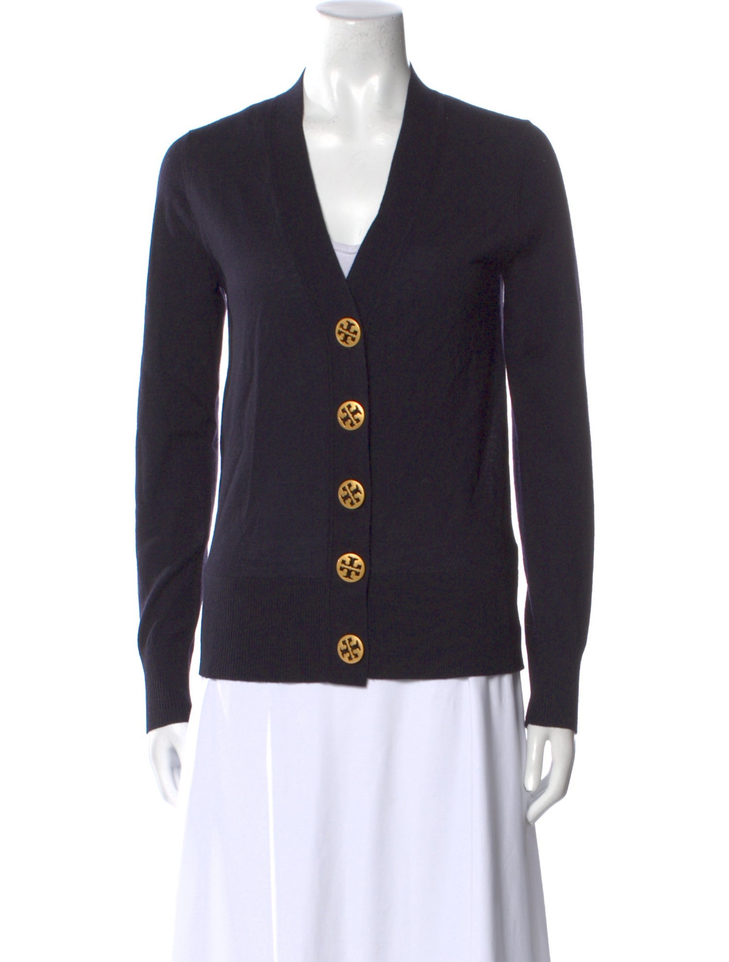 Tory Burch Merino Wool V-Neck Sweater