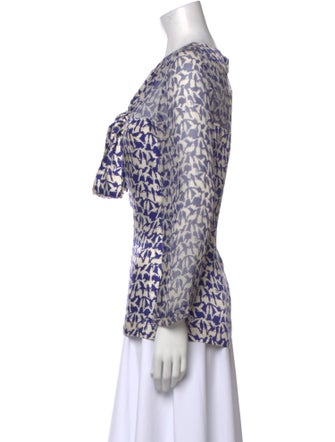 Tory Burch Silk Printed Blouse