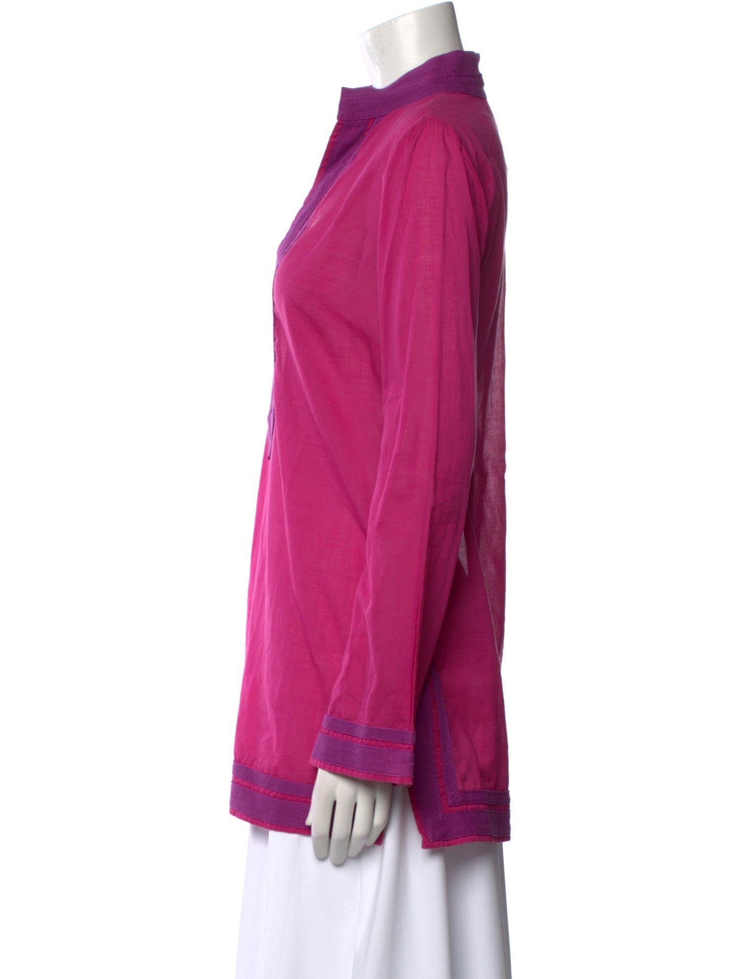 Tory Burch V-Neck Long Sleeve Blouse