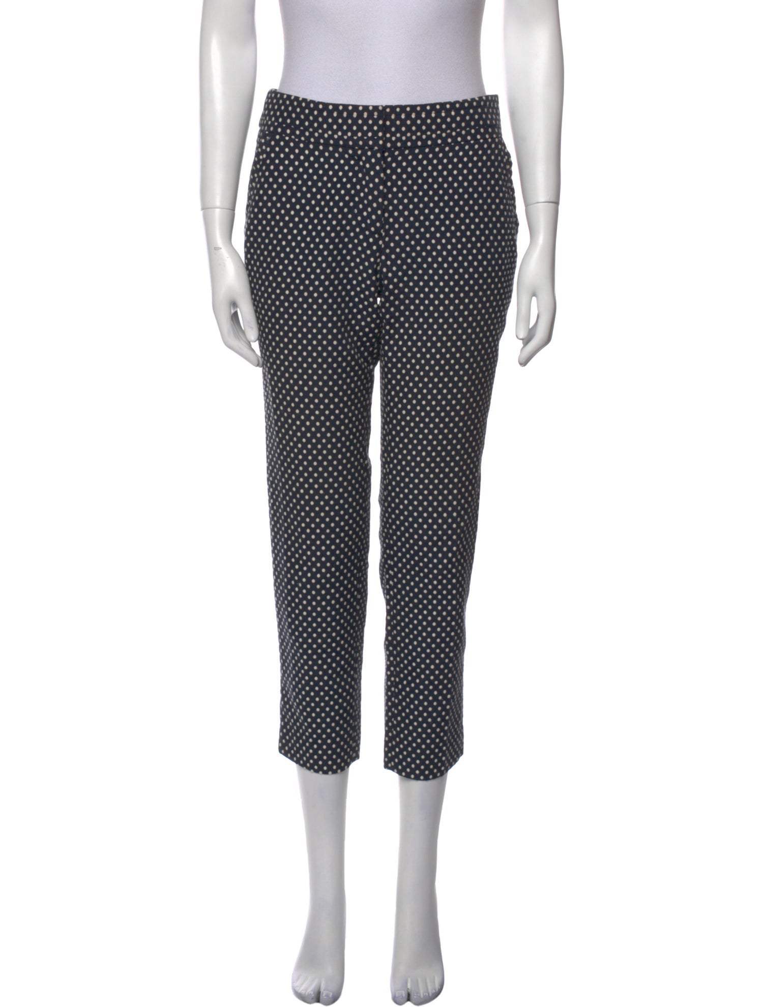 Tory Burch Polka Dot Print Straight Leg Pants