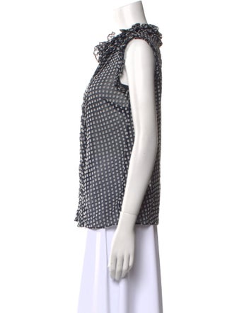 Tory Burch Silk Floral Print Blouse