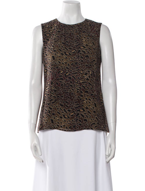 Tory Burch Silk Animal Print Top