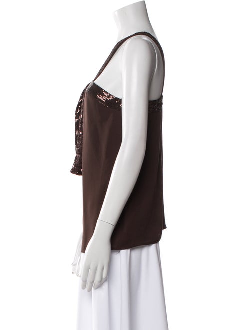 Tory Burch Silk Square Neckline Top