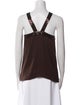 Tory Burch Silk Square Neckline Top