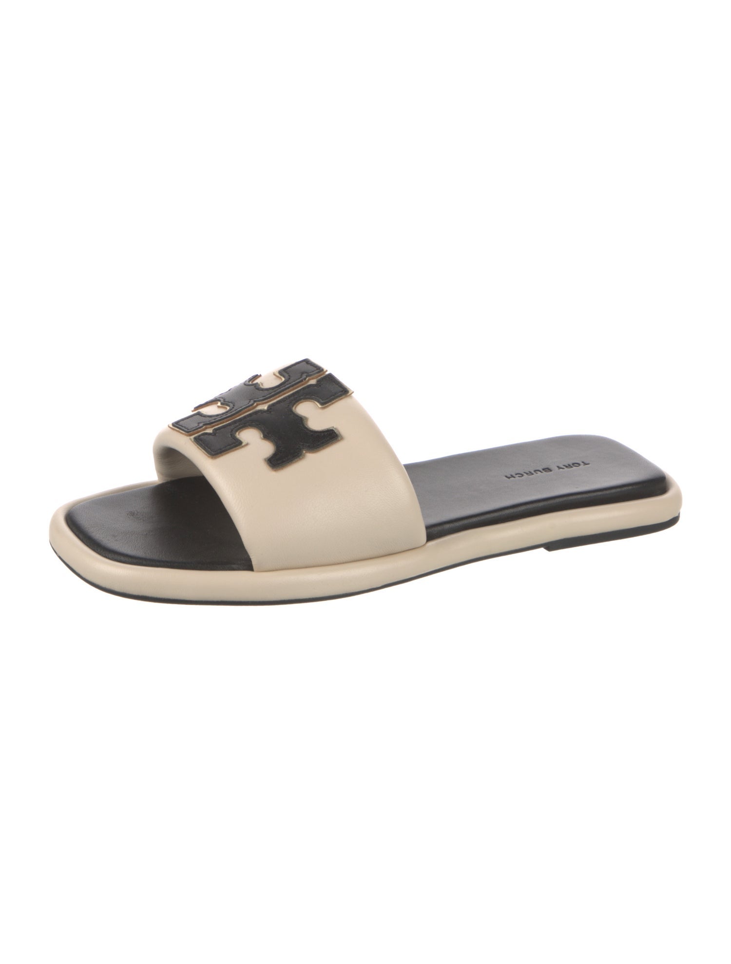 Tory Burch Leather Colorblock Pattern Slides
