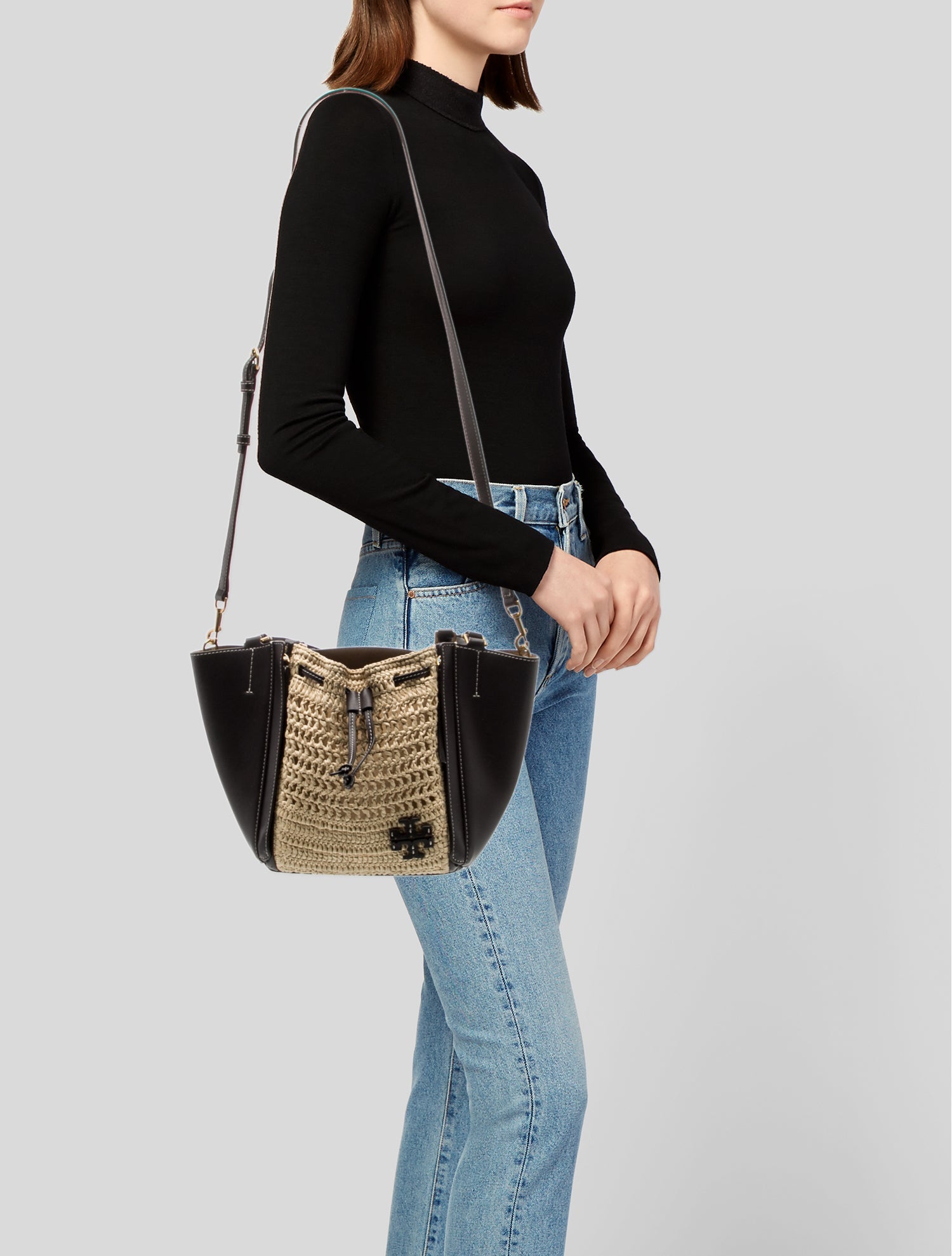 Tory Burch Leather Bucket Bag