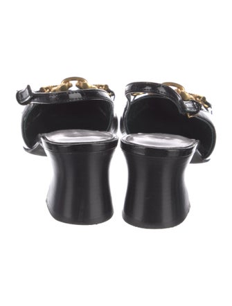 Tory Burch Patent Leather Studded Accents Slingback Pumps