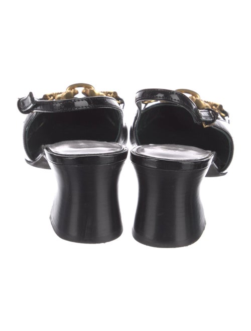 Tory Burch Patent Leather Studded Accents Slingback Pumps