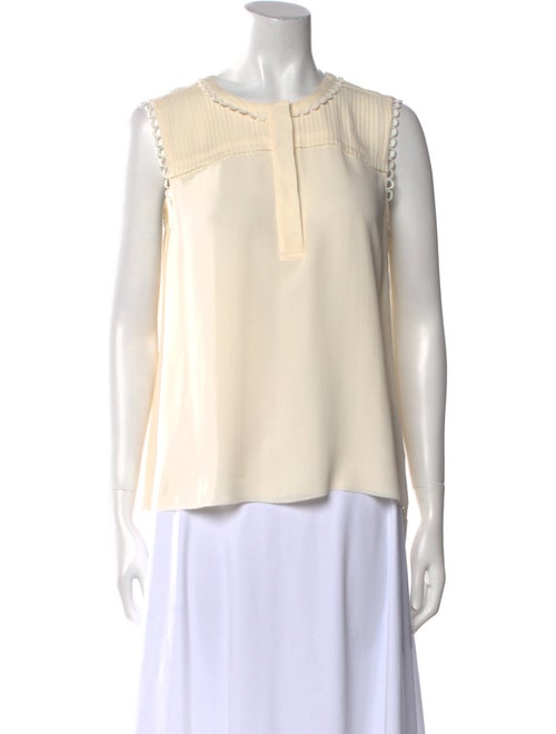 Tory Burch Silk Crew Neck Blouse
