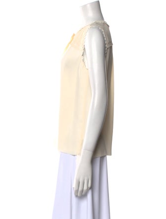 Tory Burch Silk Crew Neck Blouse