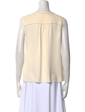 Tory Burch Silk Crew Neck Blouse