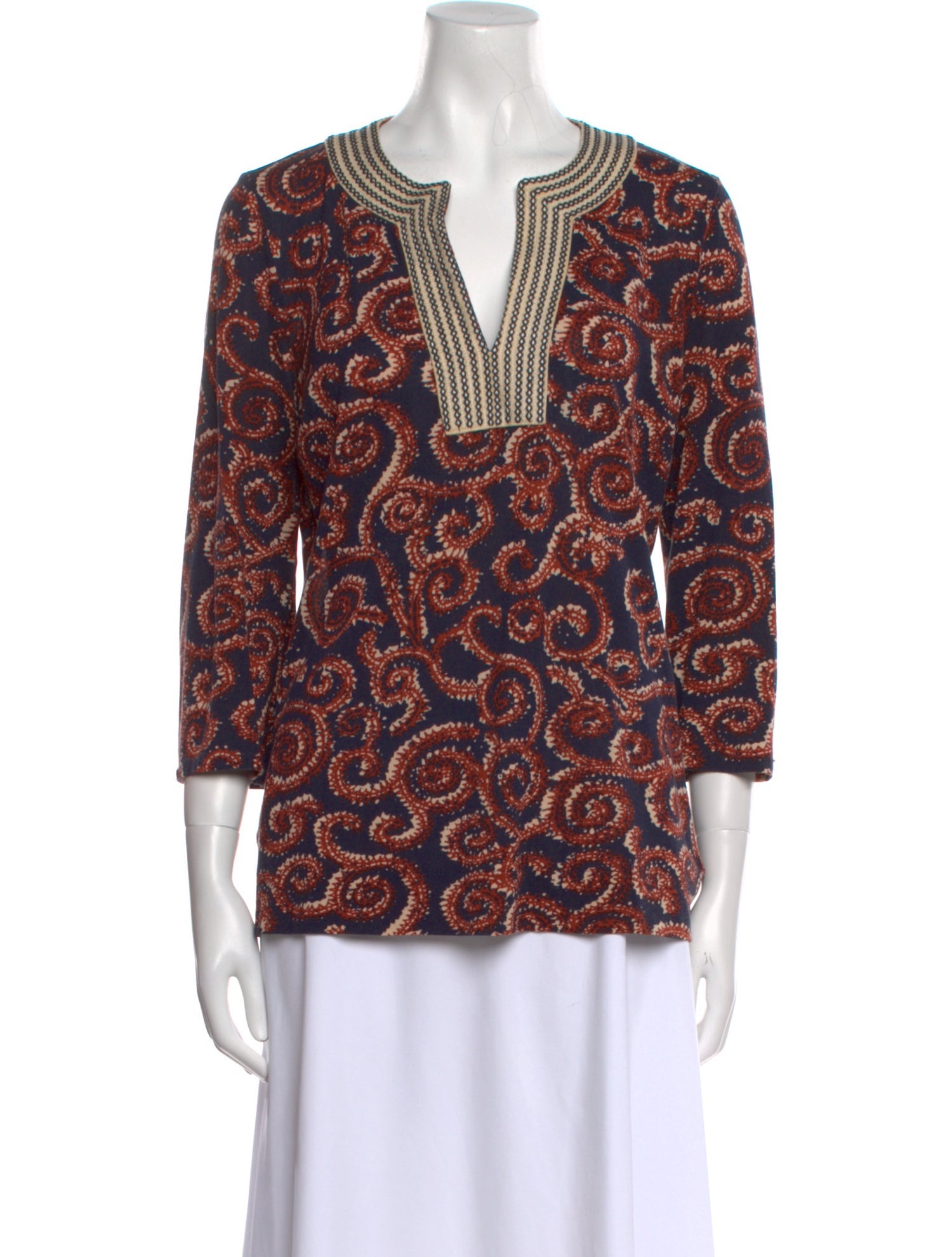 Tory Burch Silk Printed Blouse