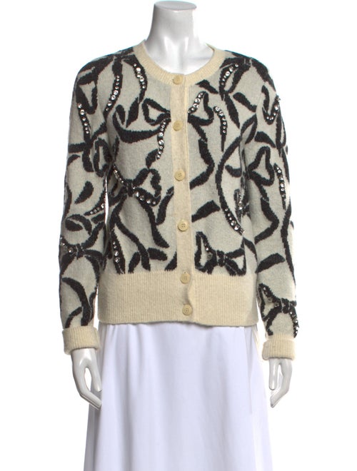 Tory Burch Printed Crew Neck Sweater